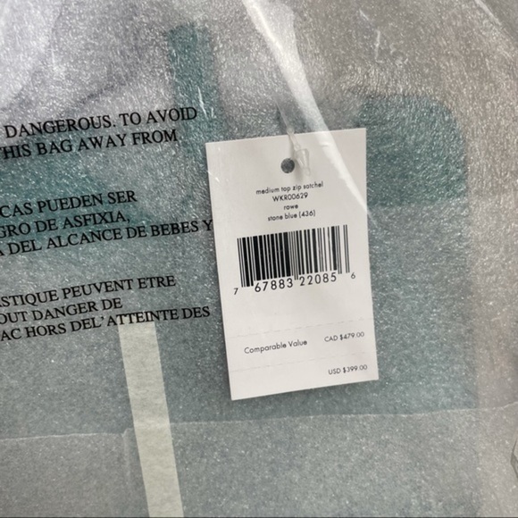 KATE SPADE Stone Blue Rowe Medium Satchel - Picture 9 of 12